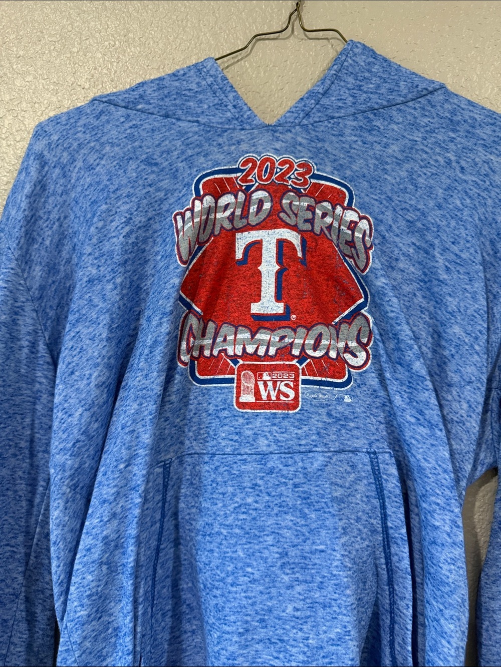 Texas Rangers 2023 World Series Champions Blue Hoodie - woman